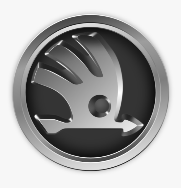 Skoda logo Silver