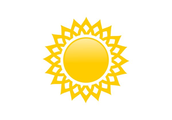 Логотип солнца с лучами