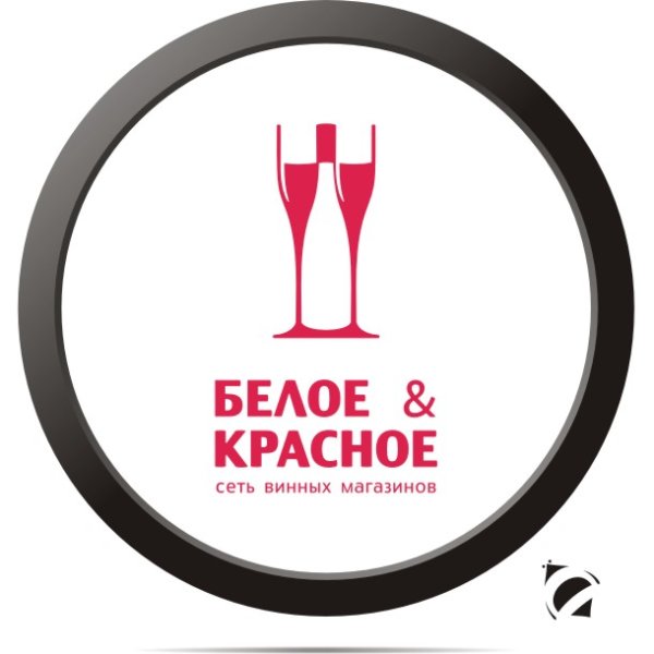Красное и белое логотип