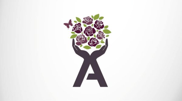 Квадратный логотип цветы