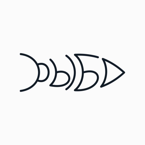 Рыба логотип на прозрачном фоне