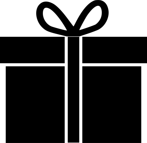 Иконка подарочная упаковка тонкий контур