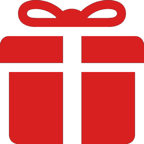 Пиктограмма подарок красный