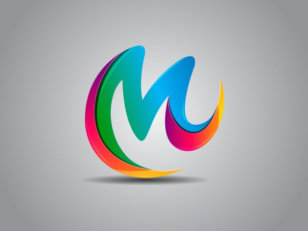 Дизайн логотипа m