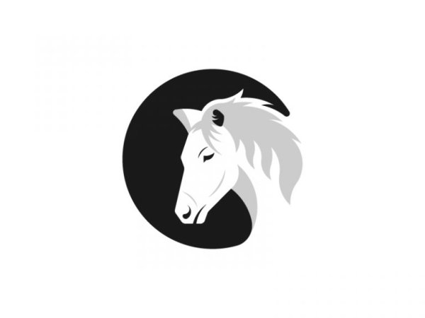 Лого конь Минимализм