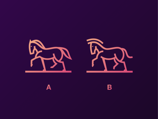 Логотип лошадь и человек