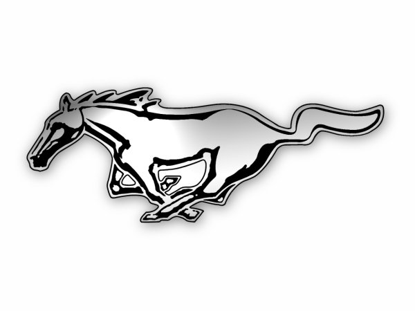 Horse logo negative