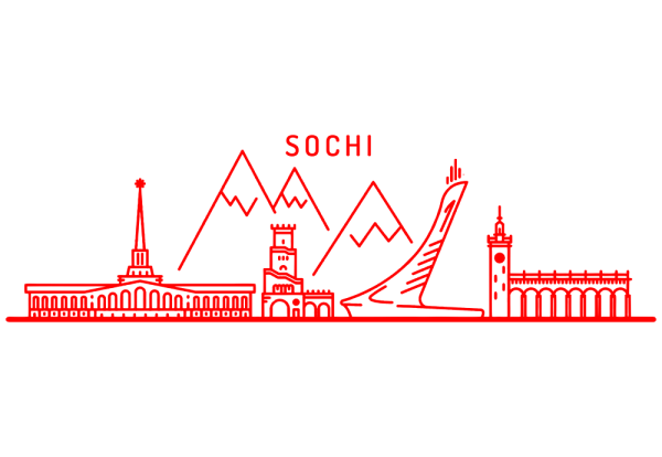 Силуэт города Сочи