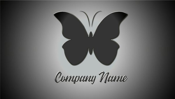 Логотип бабочка с разноцветными крыльями