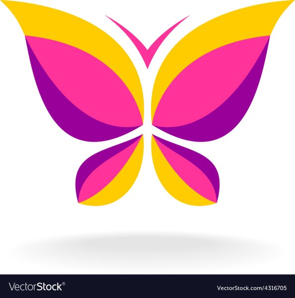 Логотип с бабочкой креативно