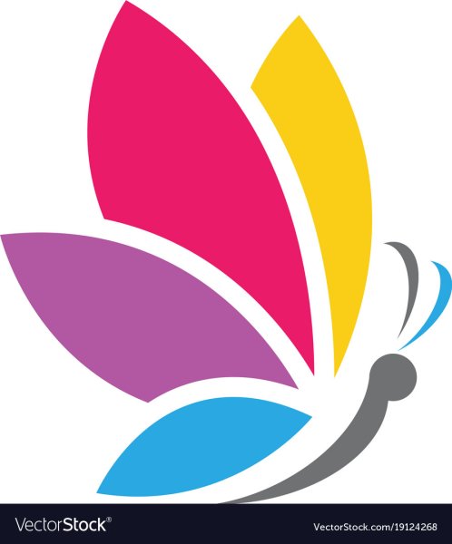 Логотип с бабочкой креативно