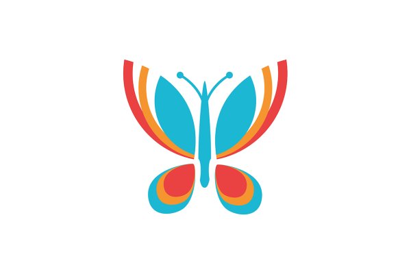 Логотип из бабочек