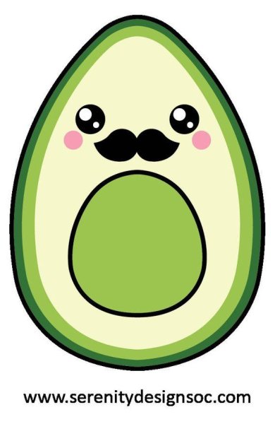 Кавайная мордашка авокадо