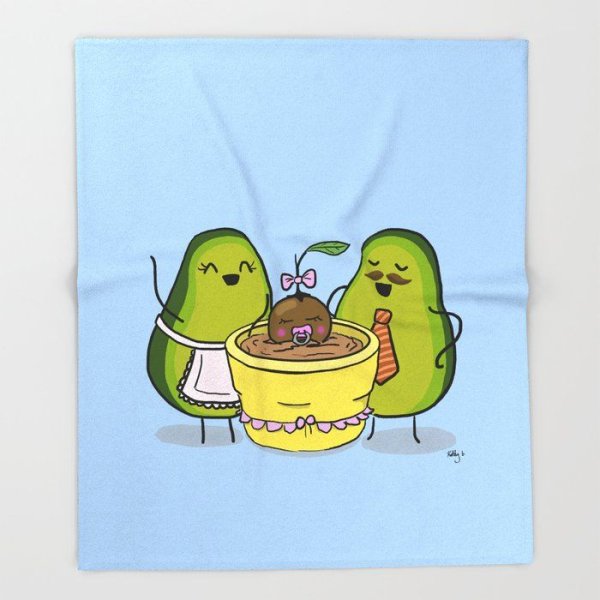 Милая семья авокадо