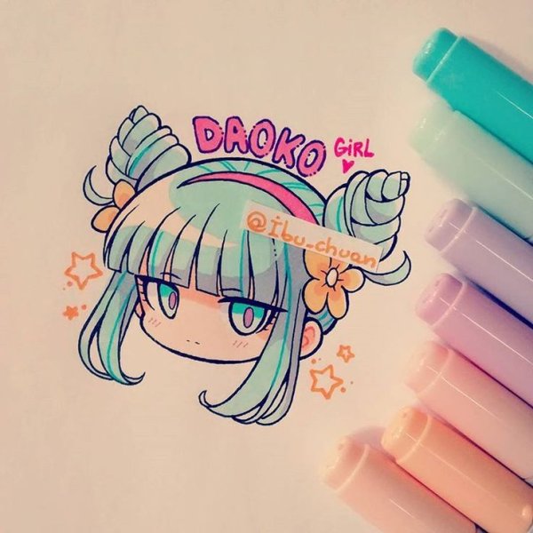 Рисование фломастерами милые