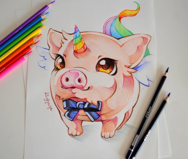 Милые рисунки фломастерами