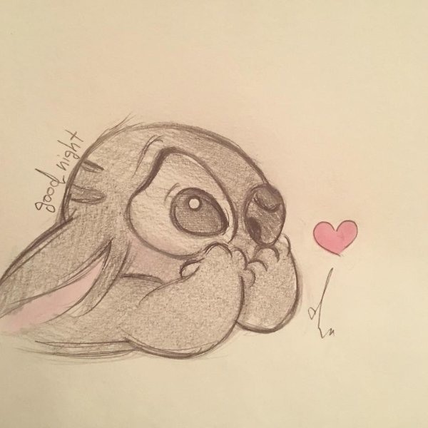 стич карандашом чб