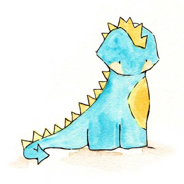 Милые Динозаврики для срисовки