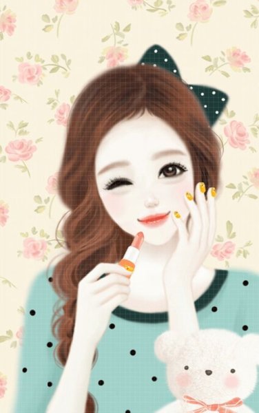 Нарисованные корейские девушки