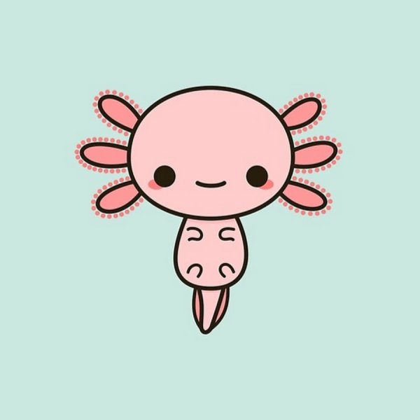 Kawaii аксолотль