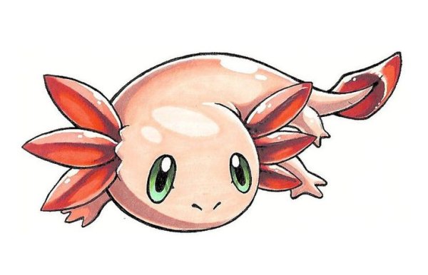 Аксолотль милашка аниме