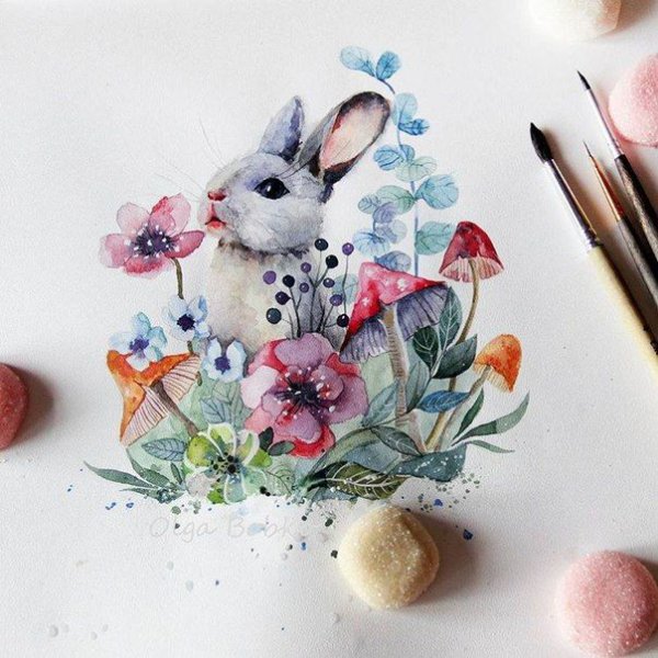 Пасхальный кролик скетчинг