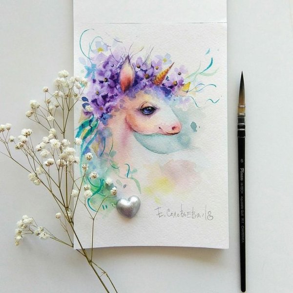 Акварельных Единороги