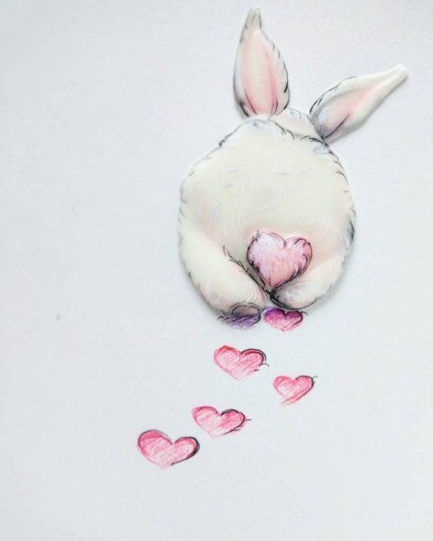 Зайчик акварель