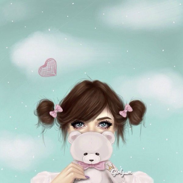 Иллюстрации с милыми девочками