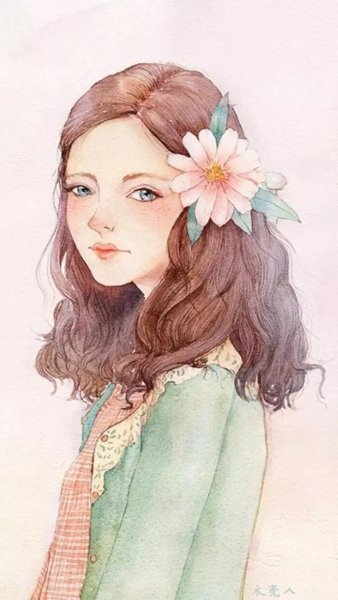 Милые девочки акварелью