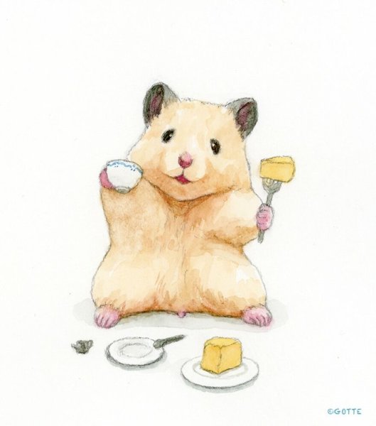 Акварельный хомяк