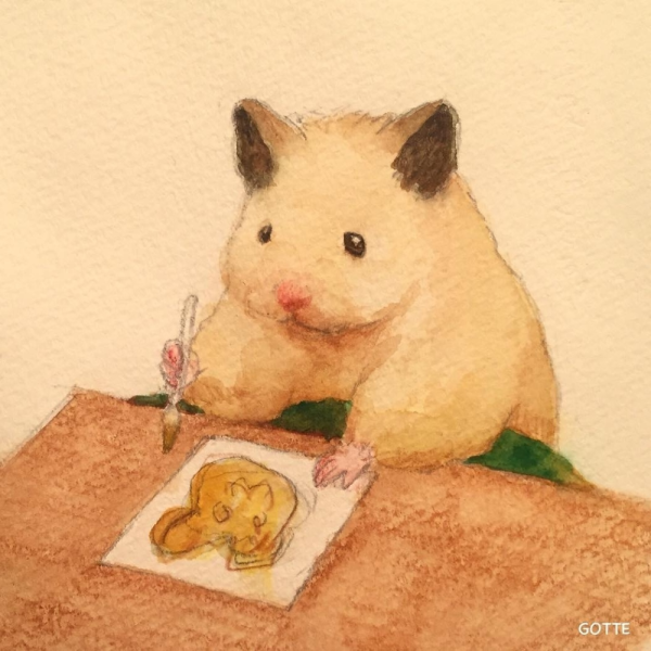 Хомяк японский художник