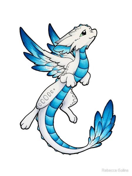 Милые дракончики карандашом