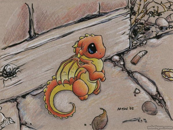 Маленькие милые рисуночки дракоши