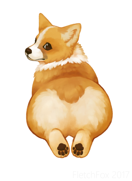 Вельш корги мультяшный