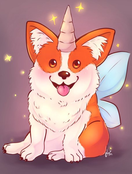 Вельш корги арт