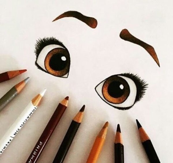 Милые глаза для рисования
