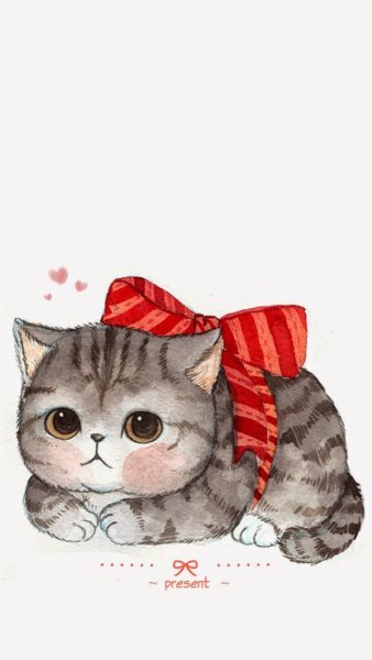 Кот мультяшный милый