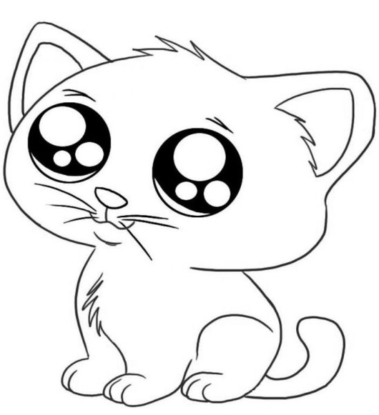 Раскраски для девочек котики