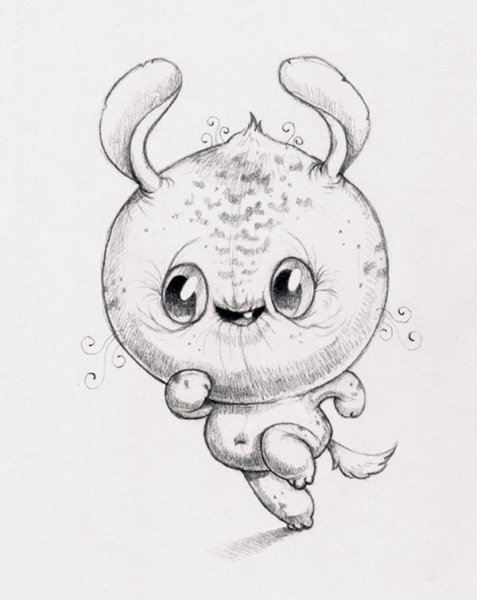 Рисуночки маленькие монстрики