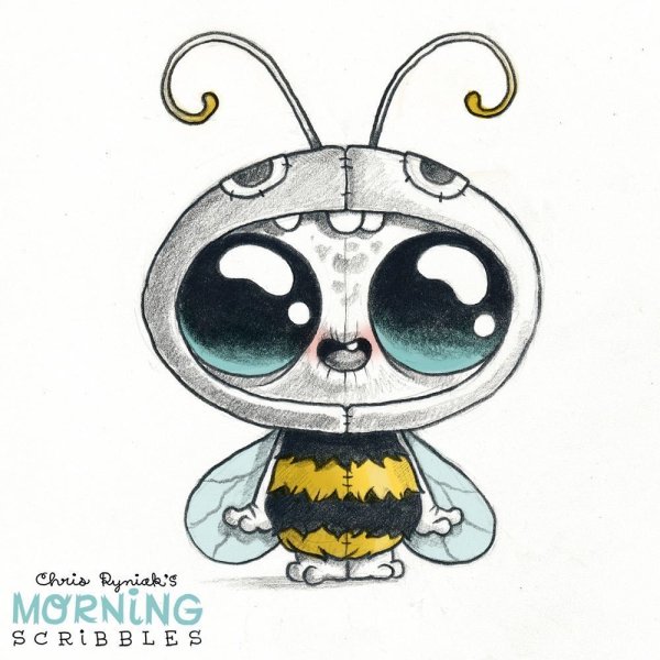 Милые зверьки карандашом