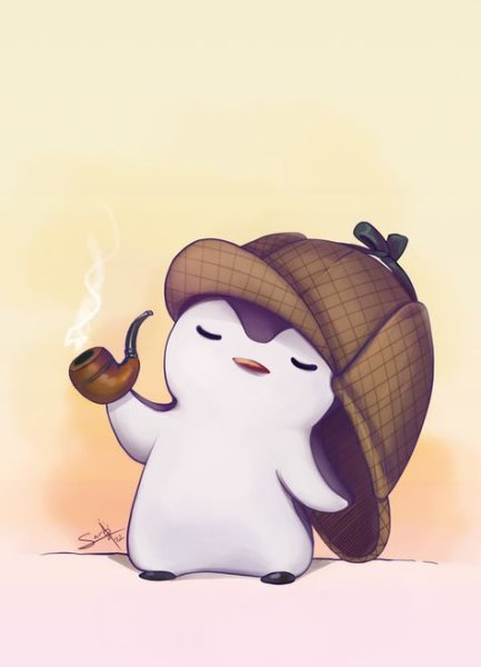 Милые пингвины арт