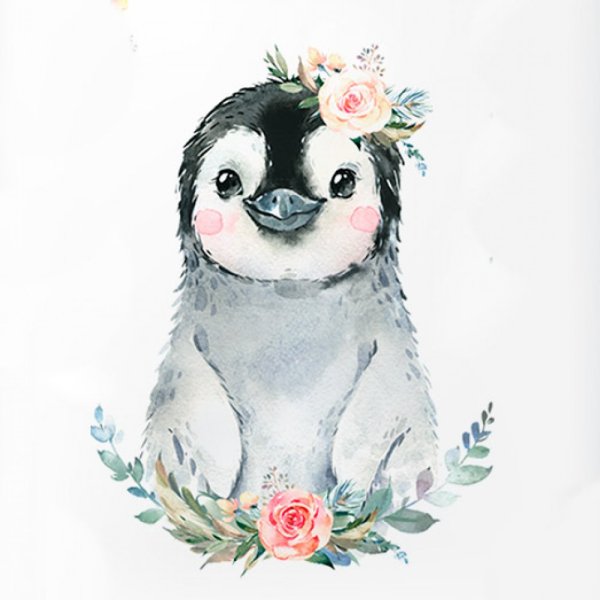 Пингвин акварелью