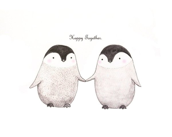 Пингвины милые мультяшные