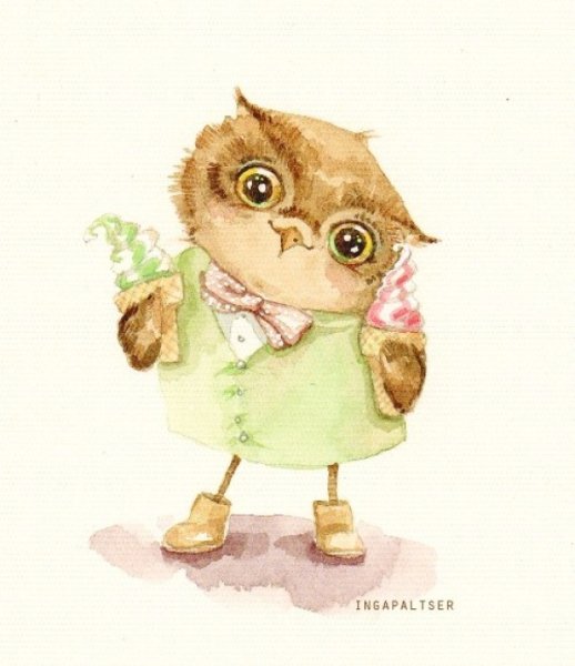 Сова мультяшная