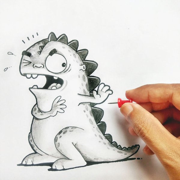 Дракончик для срисовки