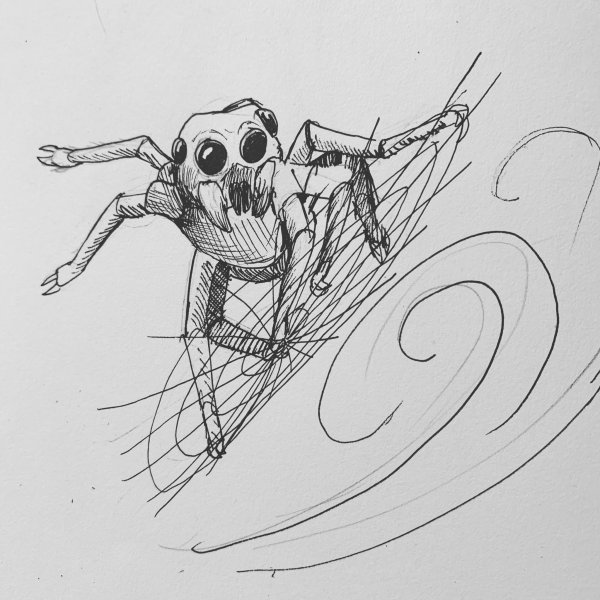 Паук скетч эскиз