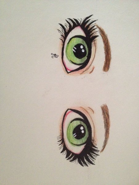 Милые мультяшные глаза
