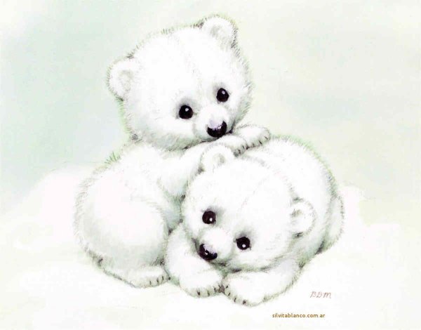 Милый Медвежонок карандашом