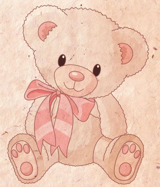 Нарисовать плюшевого медвежонка